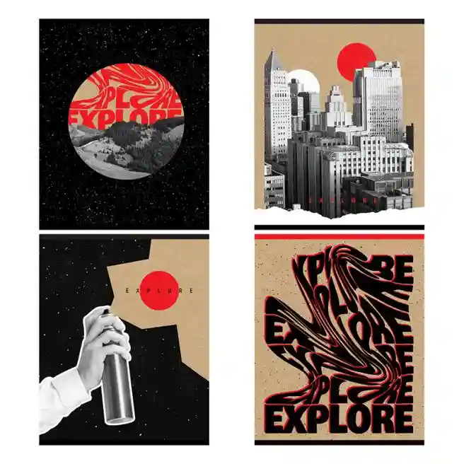 Тетрадь 60л. клетка BG "Explore"