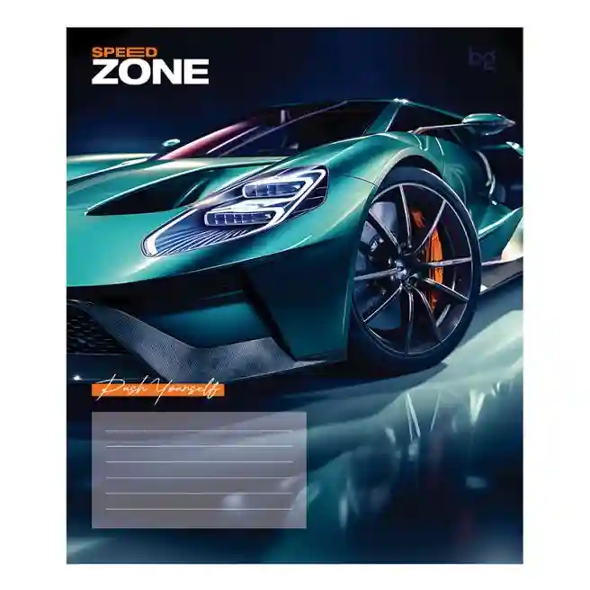 Тетрадь 12л. частая косая линейка BG "Speed zone"