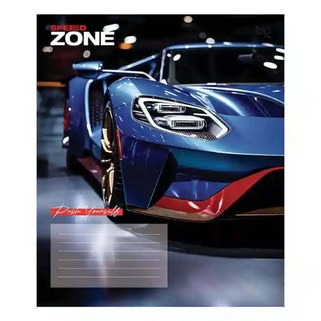 Тетрадь 12л. частая косая линейка BG "Speed zone"