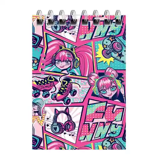 Blocnotes A7 40 foi patratele cu spira BG "Mix for girls"