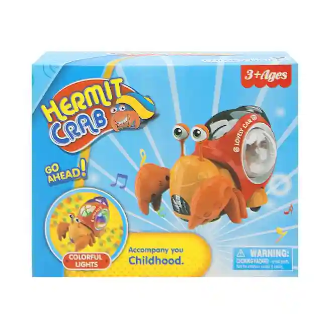 Jucarie crab cu lumini si muzica, rosu, cod 702030