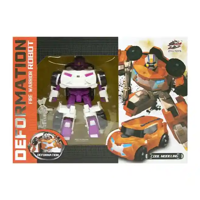 Robot transformer „Fire Warrior”, alb/mov, cod 712031