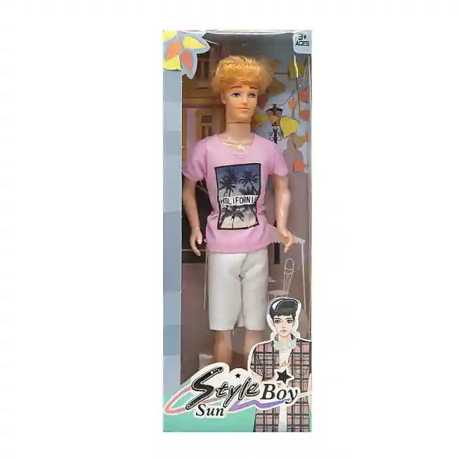 Păpușă băiat 30 cm "Style Boy", în roz, cod 712088