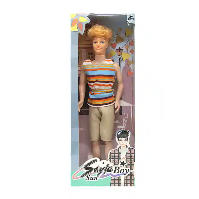 Păpușă băiat 30 cm "Style Boy", în dungi, cod 712065