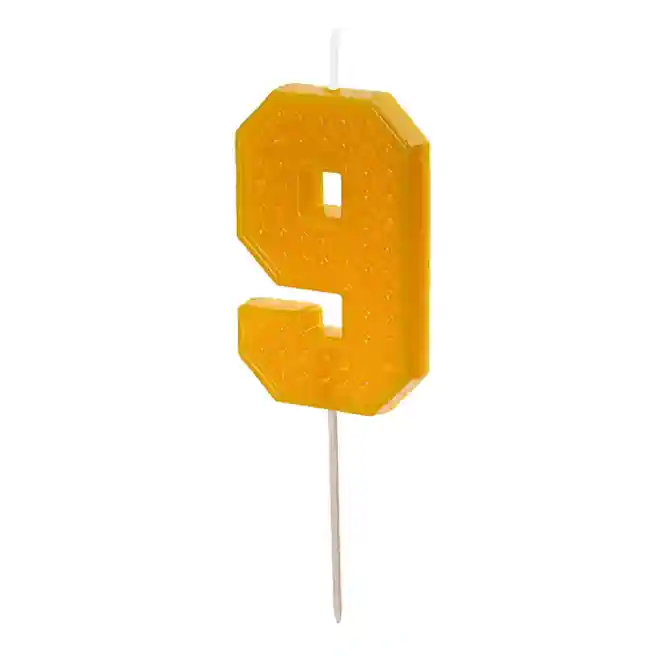 Lumânare pentru tort, Cifra 9, Constructor, 6 cm