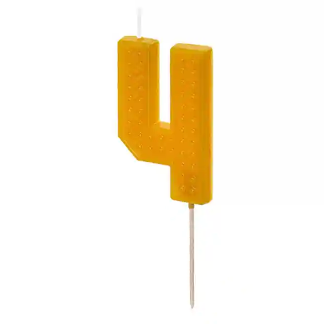 Lumânare pentru tort, Cifra 4, Constructor, 6 cm