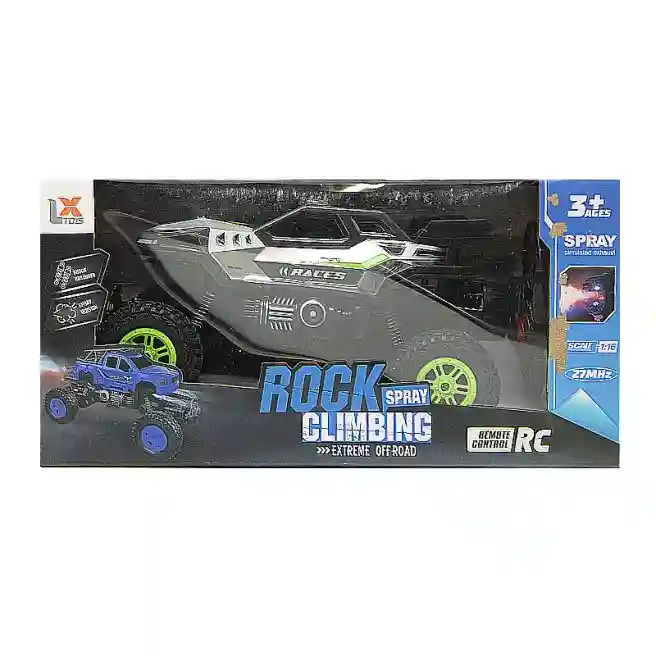 Машина 1:16 на п/у, аккум, USB, "Rock Spray Climbing" зеленая, код 732066