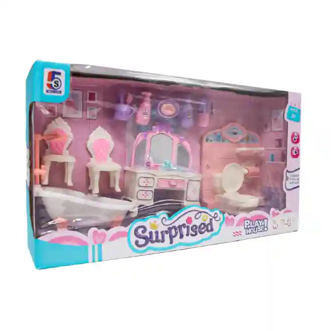 Set de joacă mobilier de baie "Surprised", cod 752062