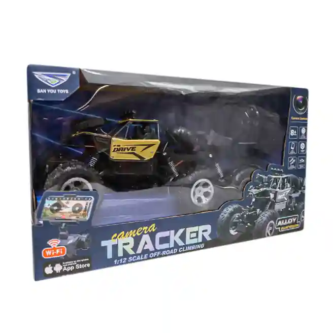 Mașină 1:12 cu cameră si t/c, acumulator, aurie, cod 752084