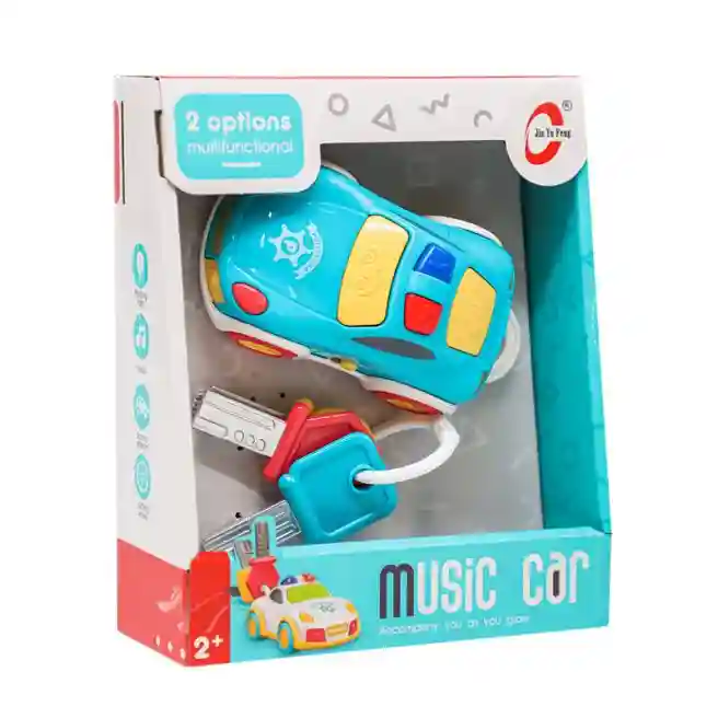 Jucărie muzicală pentru copii „Mașină”, albastră, cod 762047