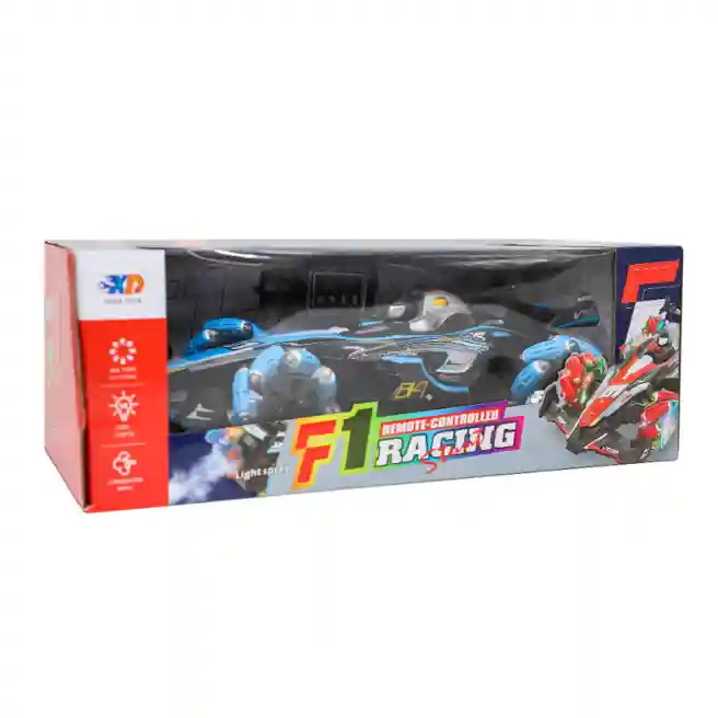 Mașină F1 cu 2 t/c, cu lumină și sunet, albastră, cod 762121