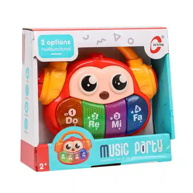 Детская музыкальная игрушка "Обезьяна", красная, код 762051