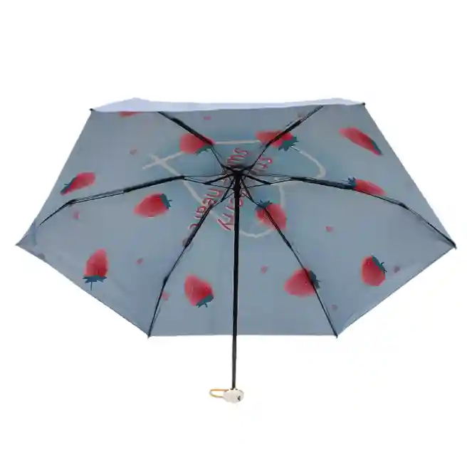 Umbrelă pliabilă Strawberry, albastră, cod 220001