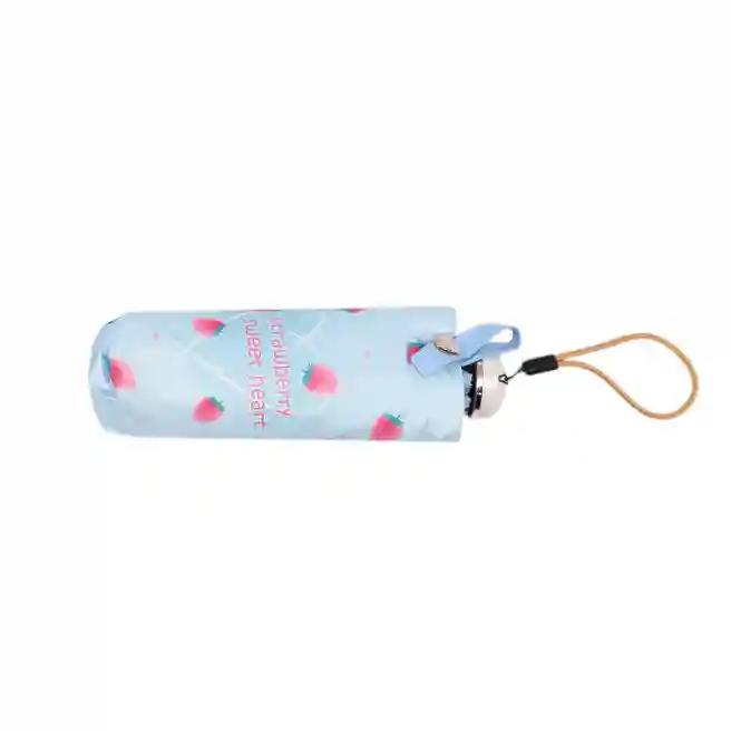 Umbrelă pliabilă Strawberry, albastră, cod 220001