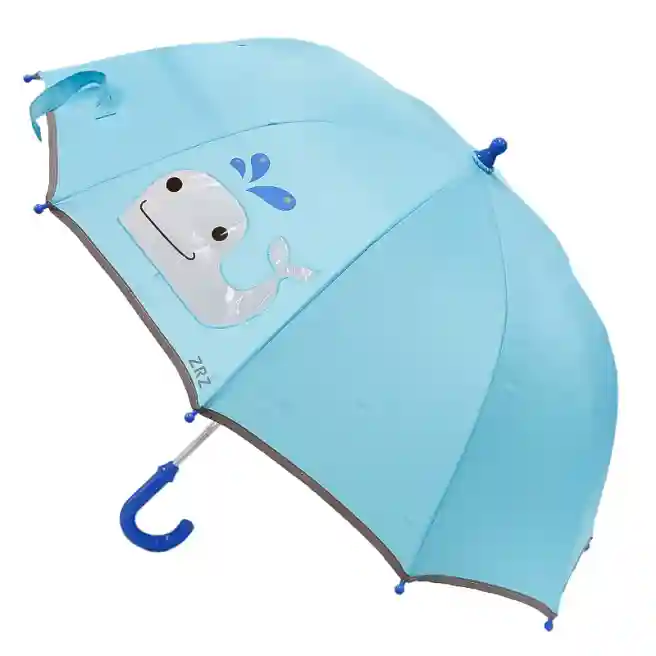 Umbrelă pentru copii cu fereastră, albastră, cod 220020