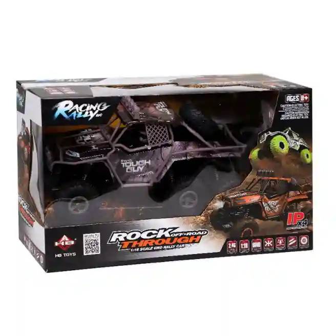 Mașină „Rock Through”, water proof, 1:16cu t/c, acumulator, maro, cod 782002