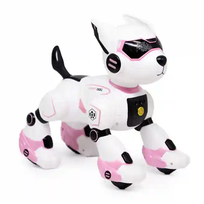 Jucărie interactiva câine, acumulator, USB, roz, cod 782027