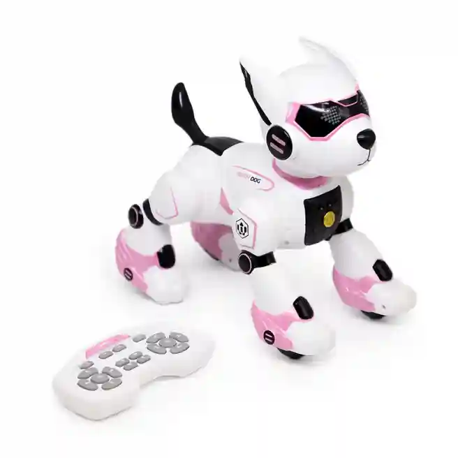 Jucărie interactiva câine, acumulator, USB, roz, cod 782027