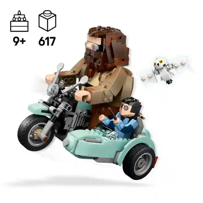 Constructor LEGO Harry Potter Plimbare cu motocicleta lui Hagrid și Harry, art. 76443