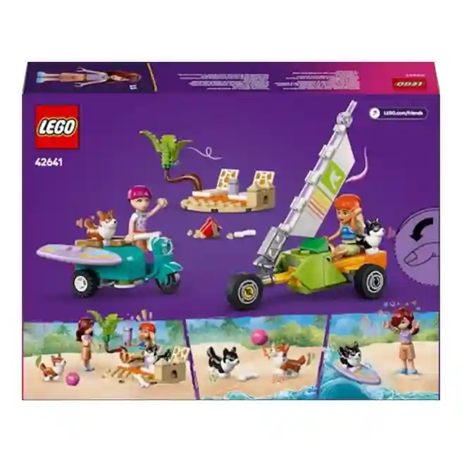 Constructor LEGO Friends Câini de surfing și aventuri cu scuter, art. 42641