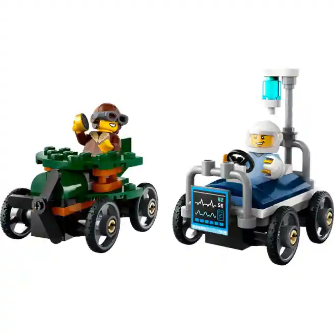 Конструктор LEGO City Пакет гоночных машин Самолет против больничной койки, арт. 60459
