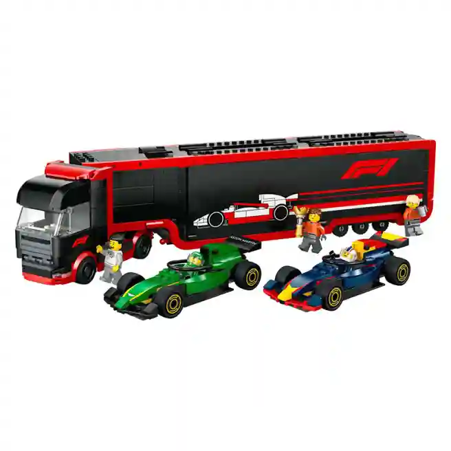 Конструктор LEGO City Грузовик F1 с автомобилями RB20 и AMR24 F1, арт. 60445
