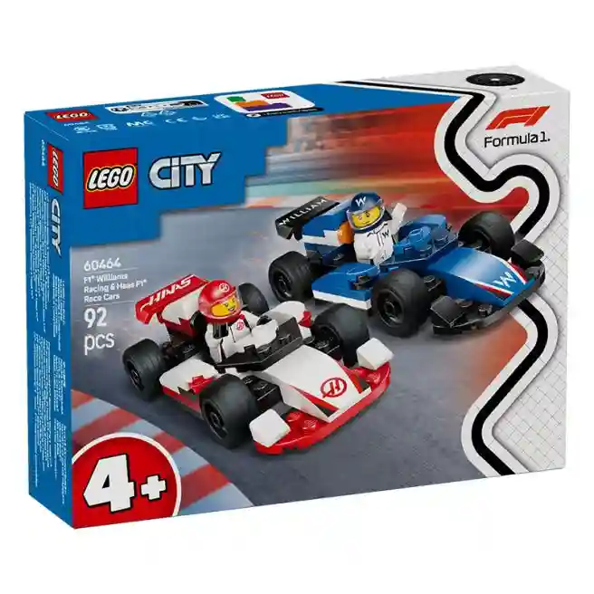 Конструктор LEGO City Гоночные автомобили F1 Williams Racing и Haas F1, арт. 60464