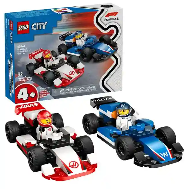 Конструктор LEGO City Гоночные автомобили F1 Williams Racing и Haas F1, арт. 60464