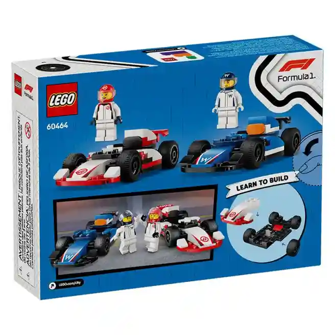 Конструктор LEGO City Гоночные автомобили F1 Williams Racing и Haas F1, арт. 60464