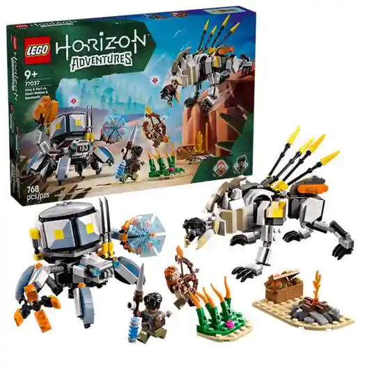 Конструктор LEGO Horizon Adventures Элой и Варл против Шелл-Уокера и Савтуза, арт  77037