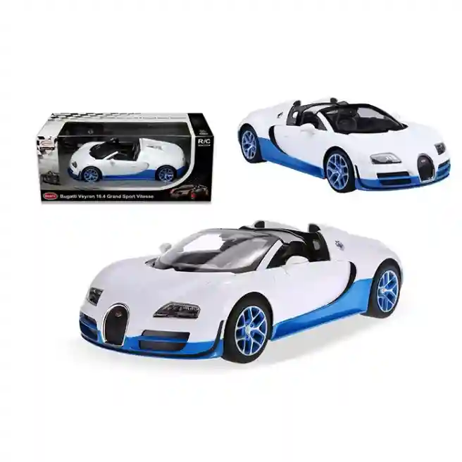 Mașină cu telecomandă RASTAR 1:14 Bugatti Grand Sport Vitesse, alb/albastru, cod 61354
