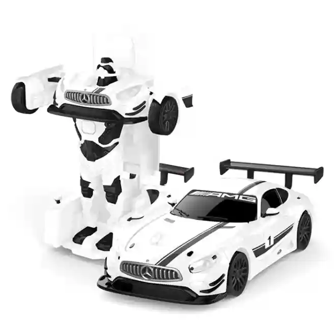 Mașină RASTAR Die cast 1:32 Mercedes-Benz GT3 Transformable car, albă, cod 61365
