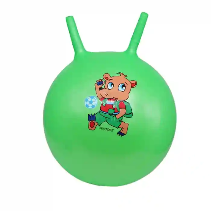 Minge de sărit 45 cm cu desen, verde, cod 812003
