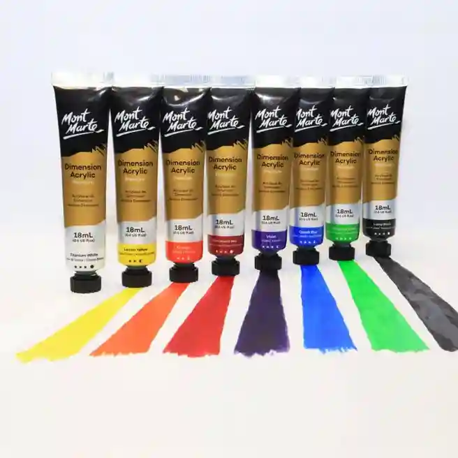 Set de deminsiuni de acril 8 culori x 18 ml