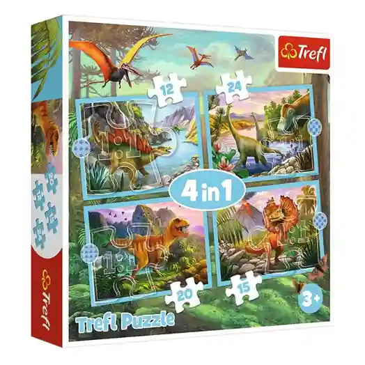 TF Puzzle "4in1" -  Unique dinosaurs, cod 50169