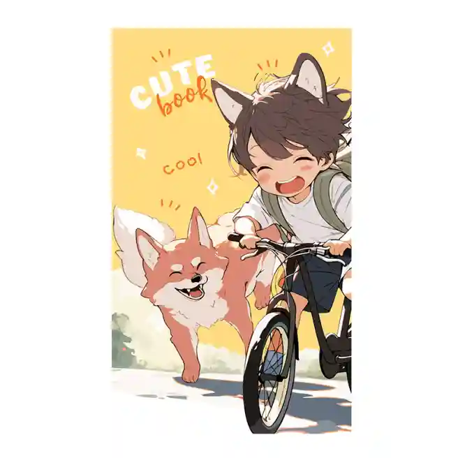 Blocnotes A7 48 foi patratele cu clei BG "Cute anime"