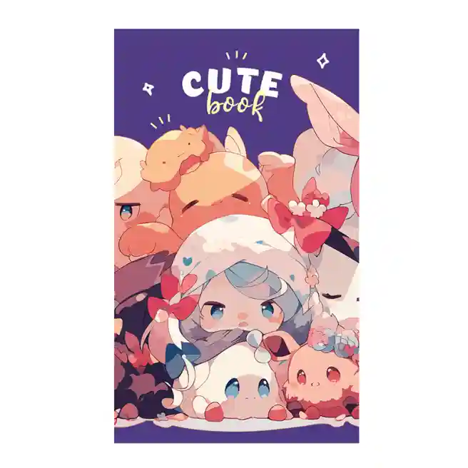 Blocnotes A7 48 foi patratele cu clei BG "Cute anime"