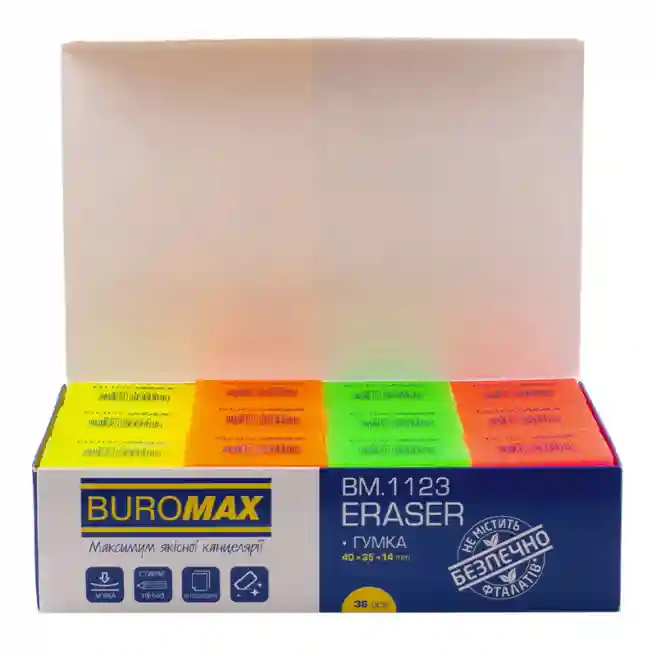 Radieră Buromax NEON, (per bucată)
