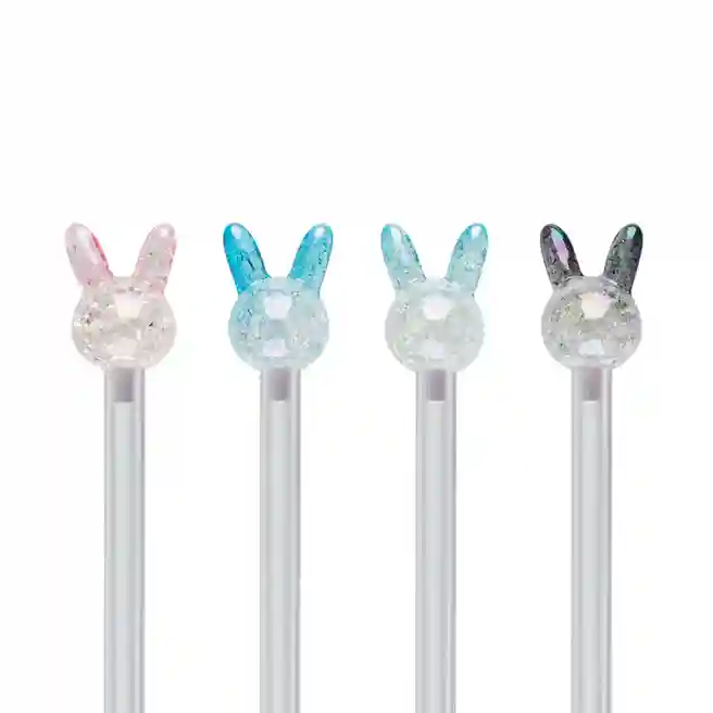 Pix cu bilă MESHU "Crystal Rabbit" 0,7mm, albastru, asorti