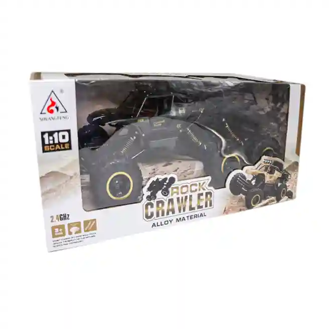 Mașină „Rock Crawler” 1:10 cu telecomandă, acumulator, neagră, cod 752087