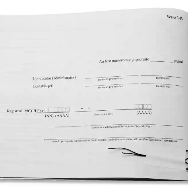 Registru mașini de casă și control A4, hârtie de ofset, 36 file
