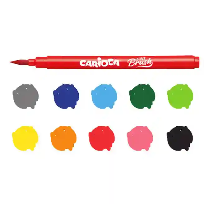 Set carioci Carioca Super Brush, 20 buc