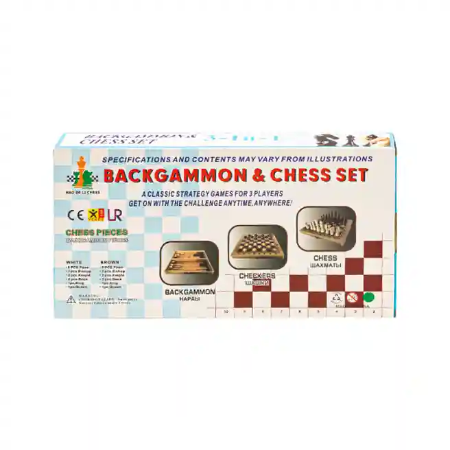 Настольная игра 2в1 (шахматы/нарды) 24,3x12,3см