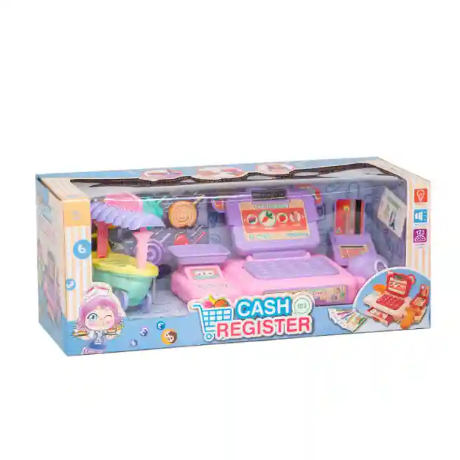 Aparat de casă "Cash Register" cu bancnote și cărucior cu înghetață, cod 592083