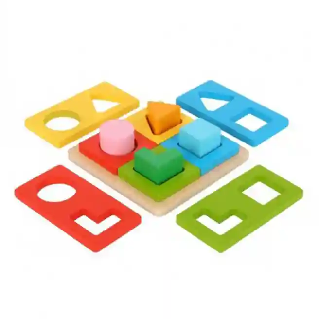 Sorter din lemn cu forme geometrice, cod 57242