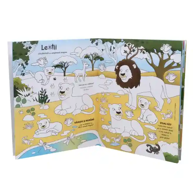 Coloreaza si completeaza cu imagini cu ANIMALE