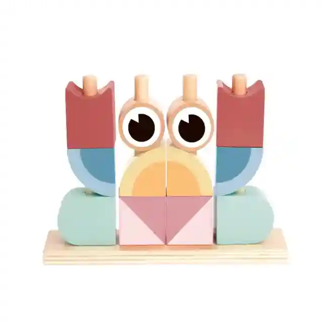TK Деревянный Набор разнообразных блоков для игры Pastel, код 60653