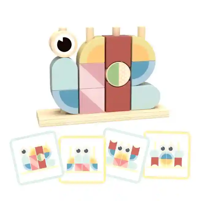 TK Деревянный Набор разнообразных блоков для игры Pastel, код 60653