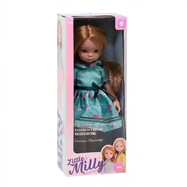 Кукла 30 см "Little Milly" в синем платье, код 782014