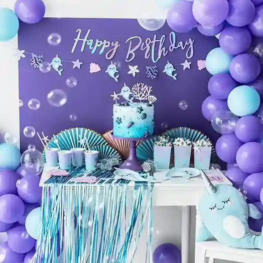 Баннер Happy Birthday, перламутр, 16.5 x 62 см